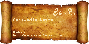 Csizmadia Netta névjegykártya